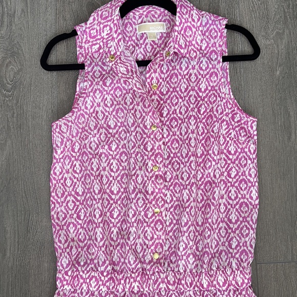 Michael Kors pink printed mini romper playsuit Small - Picture 7 of 12